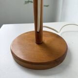 Lampe de table bois chêne années 70