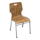 1960s chair in curved plywood on stainless steel base