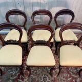 Set of 6 Louis XV mahogany chairs
