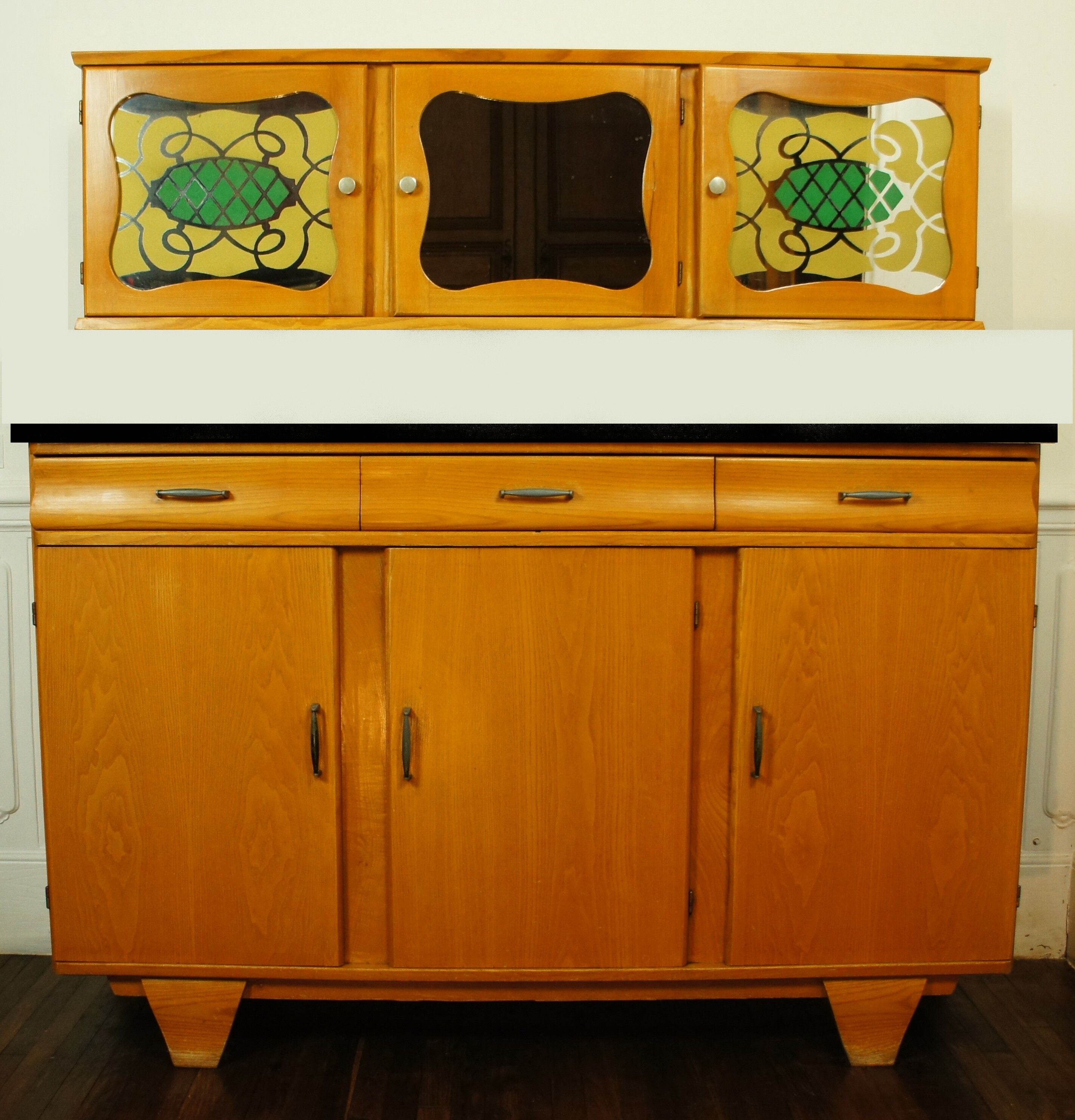 Buffet "Mado" 2 beech and Formica bodies