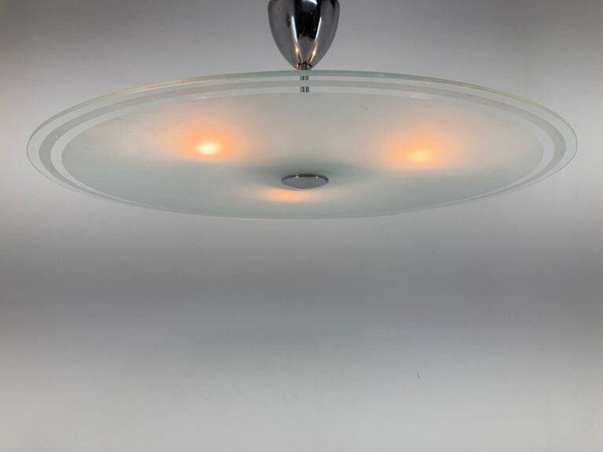 Large Bauhaus Functionalism Pendant, Art Deco, 1930s