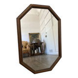 Vintage 60s Scandinavian wooden mirror