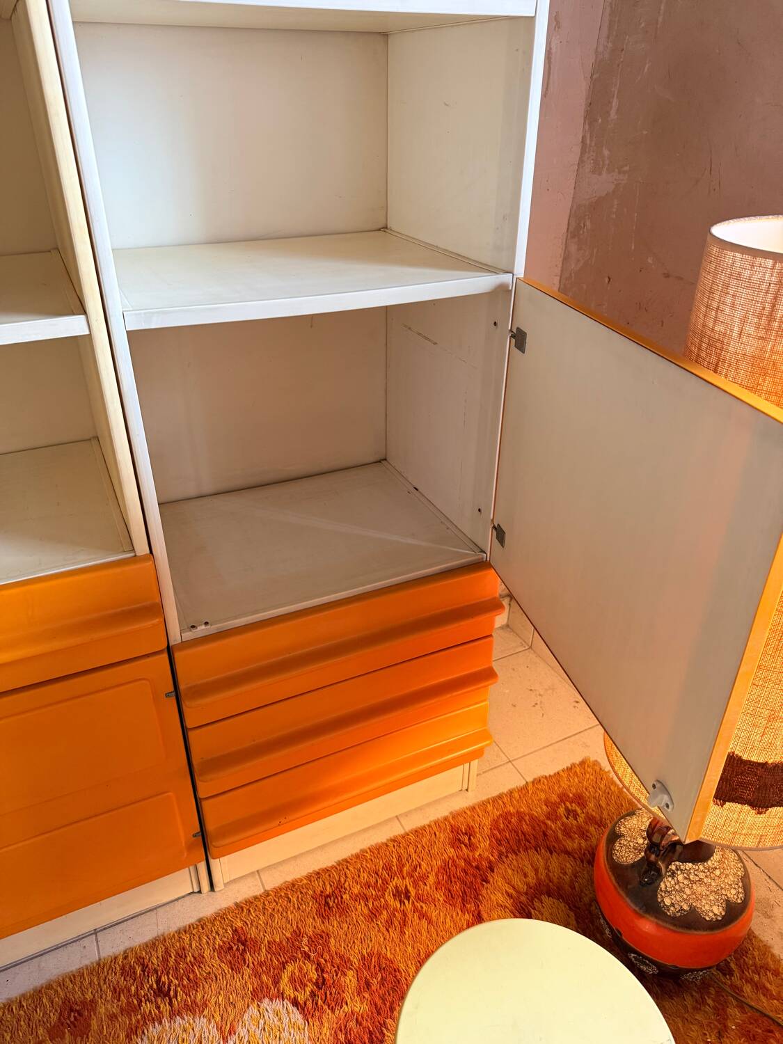 Set of 3 "Space Age" Storage Columns - 1970 Design