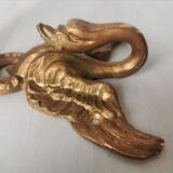 Brass swan head towel rack