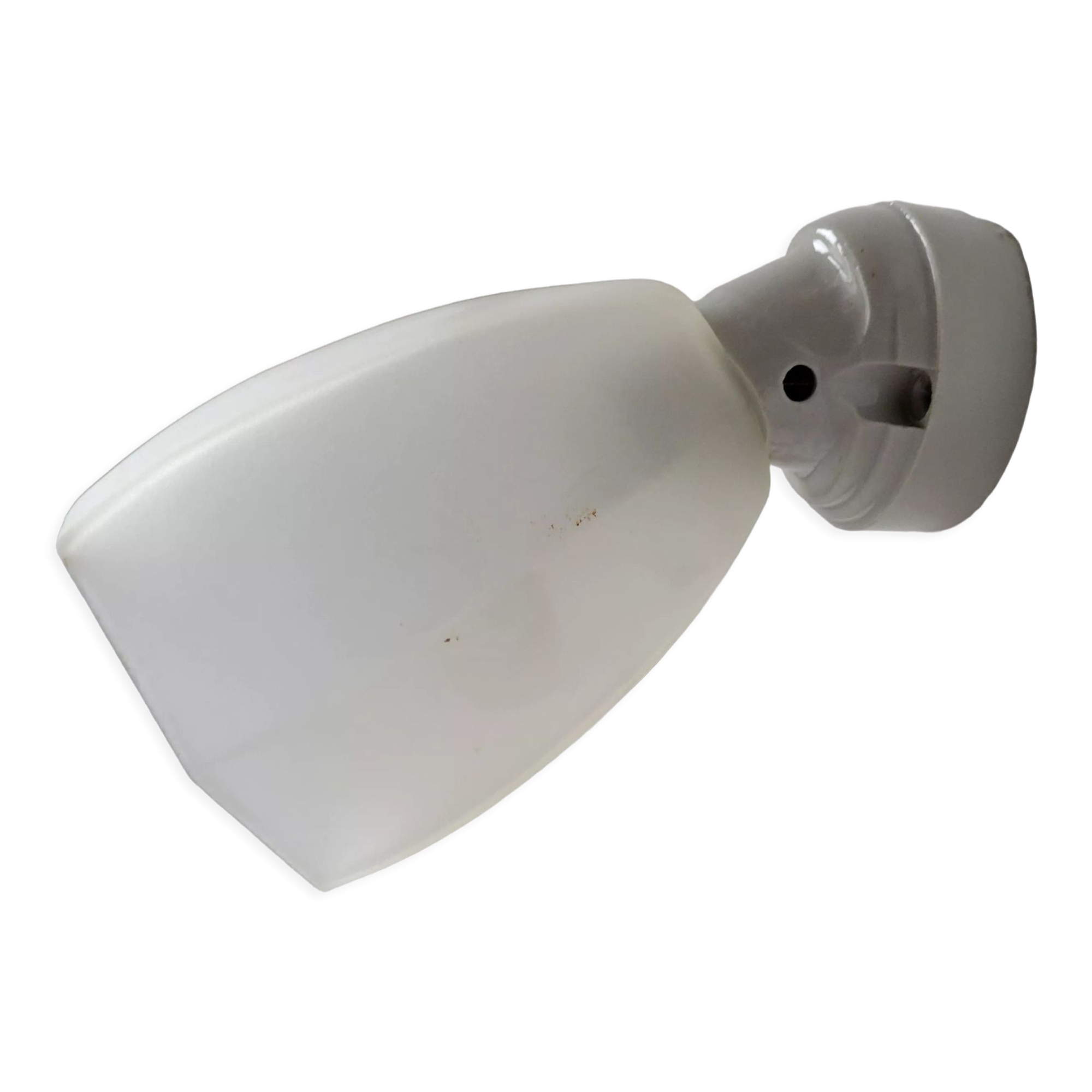 Art deco wall lamp in porcelain and glass