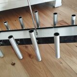 Sculptural vintage 70s chandelier – metal & aluminium – 55 × 26 cm