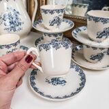 Tea service Louis XV in Earth of Gien Iron Earth