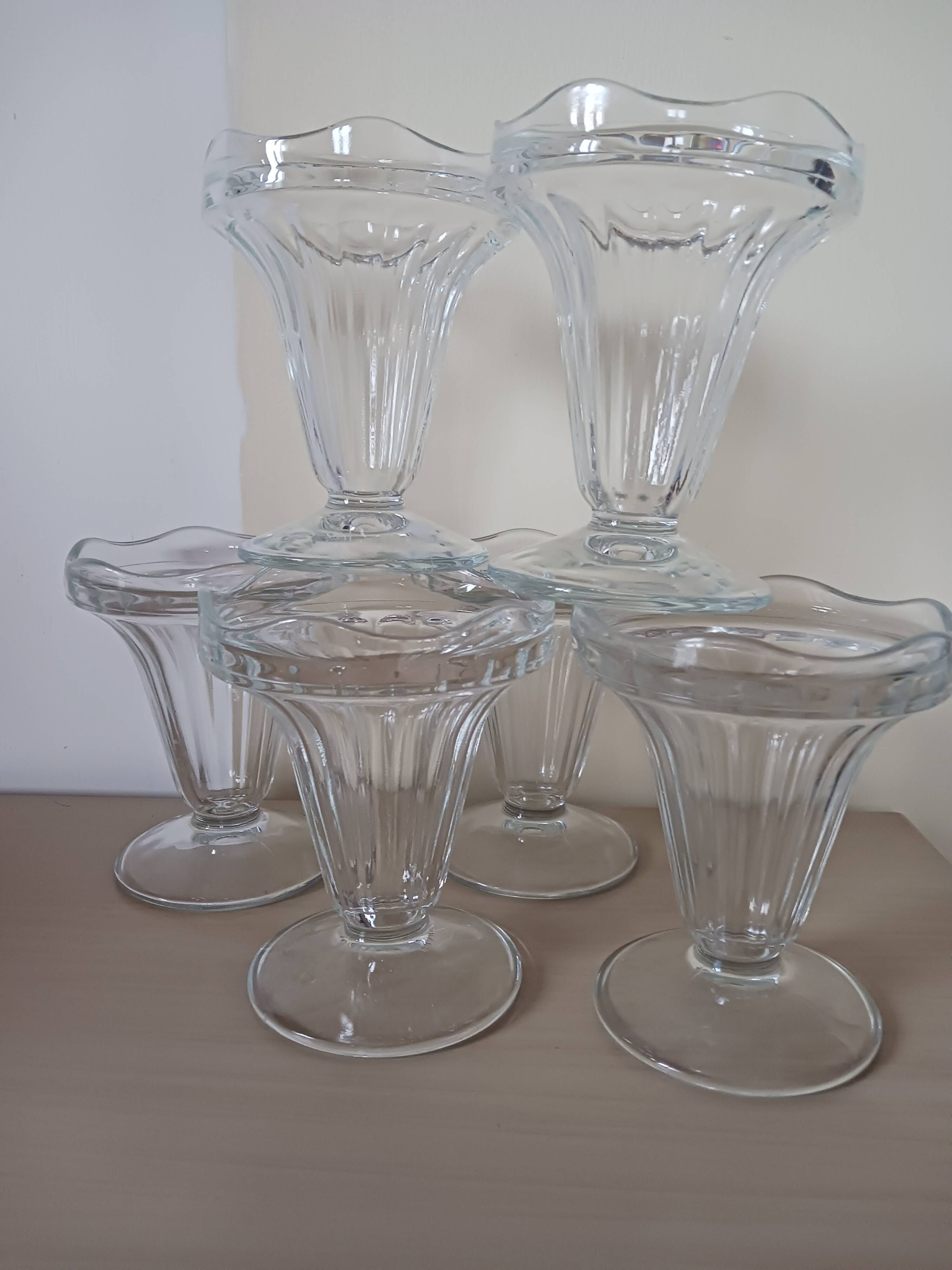 Vintage ice cream bowls.