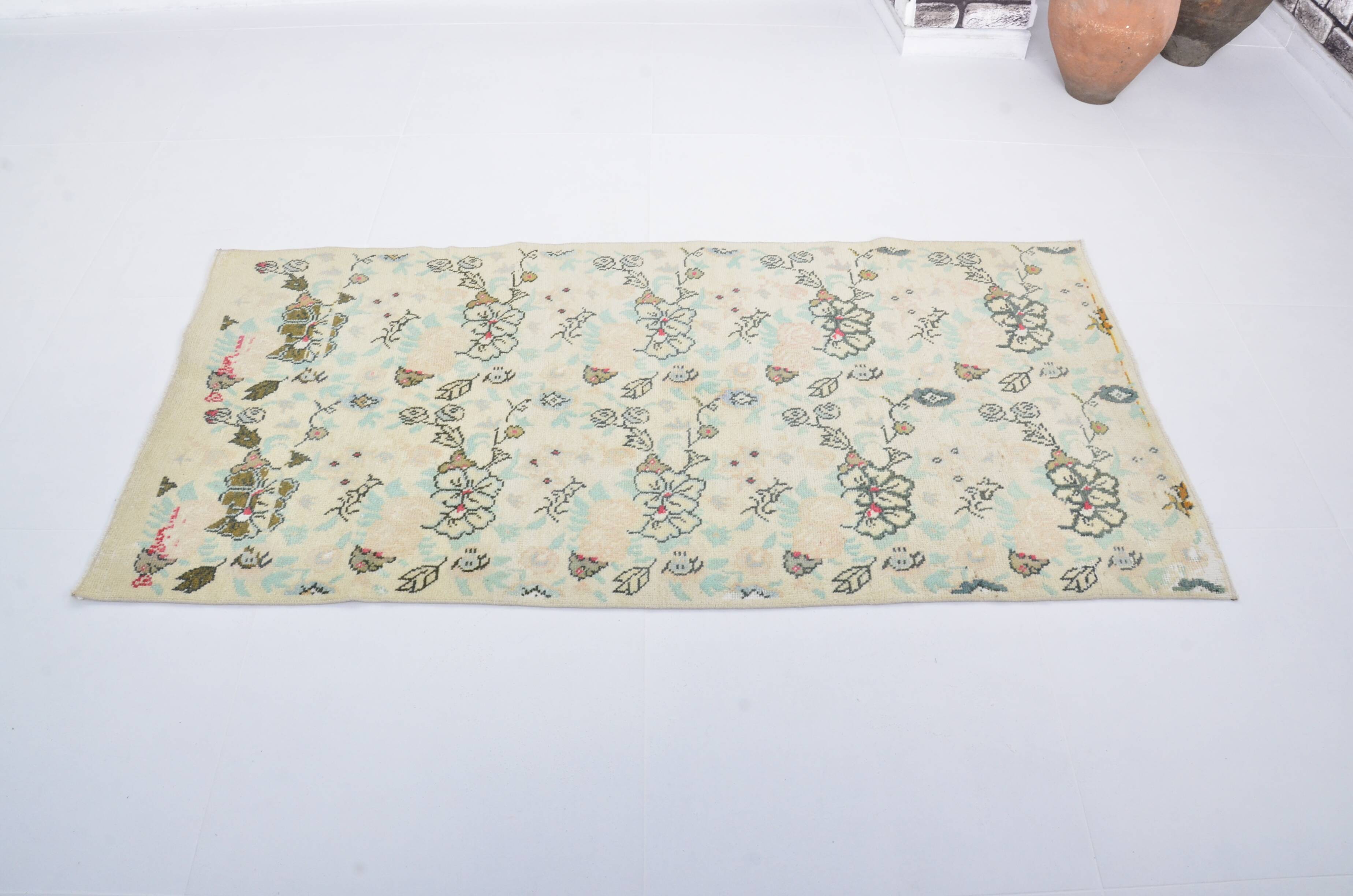 Beige Turkish Floral Carpet sku 3335