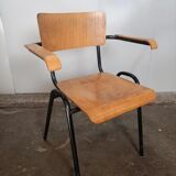 School chair with backrest