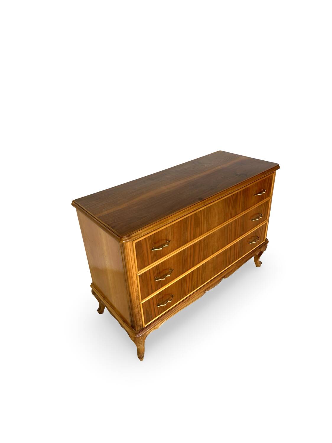 Commode italienne en noyer du milieu du siècle, années 1960.