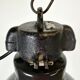 Industrial bauhaus black enamel pendant lamp, 1930s