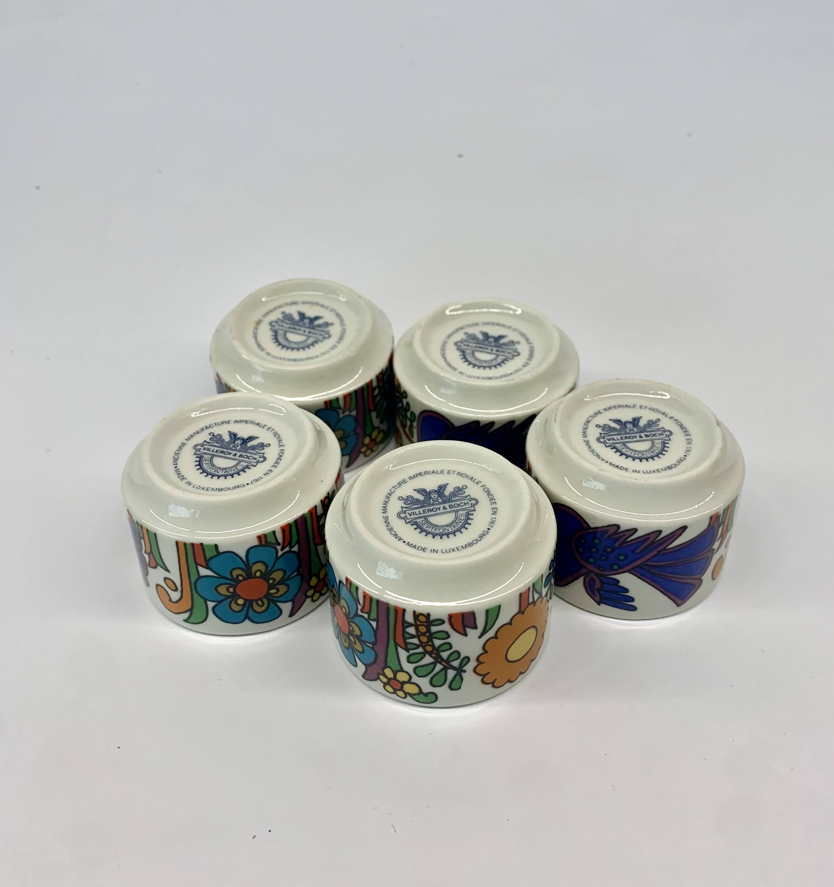 Ensemble de 5 coquetiers Villeroy & Boch Acapulco