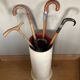 Art Deco metal umbrella stand, early 20th century