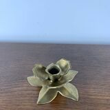 Bougeoir Fleur en Laiton, 1970