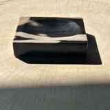 Symmetrical multicolored petrified wood soap dish