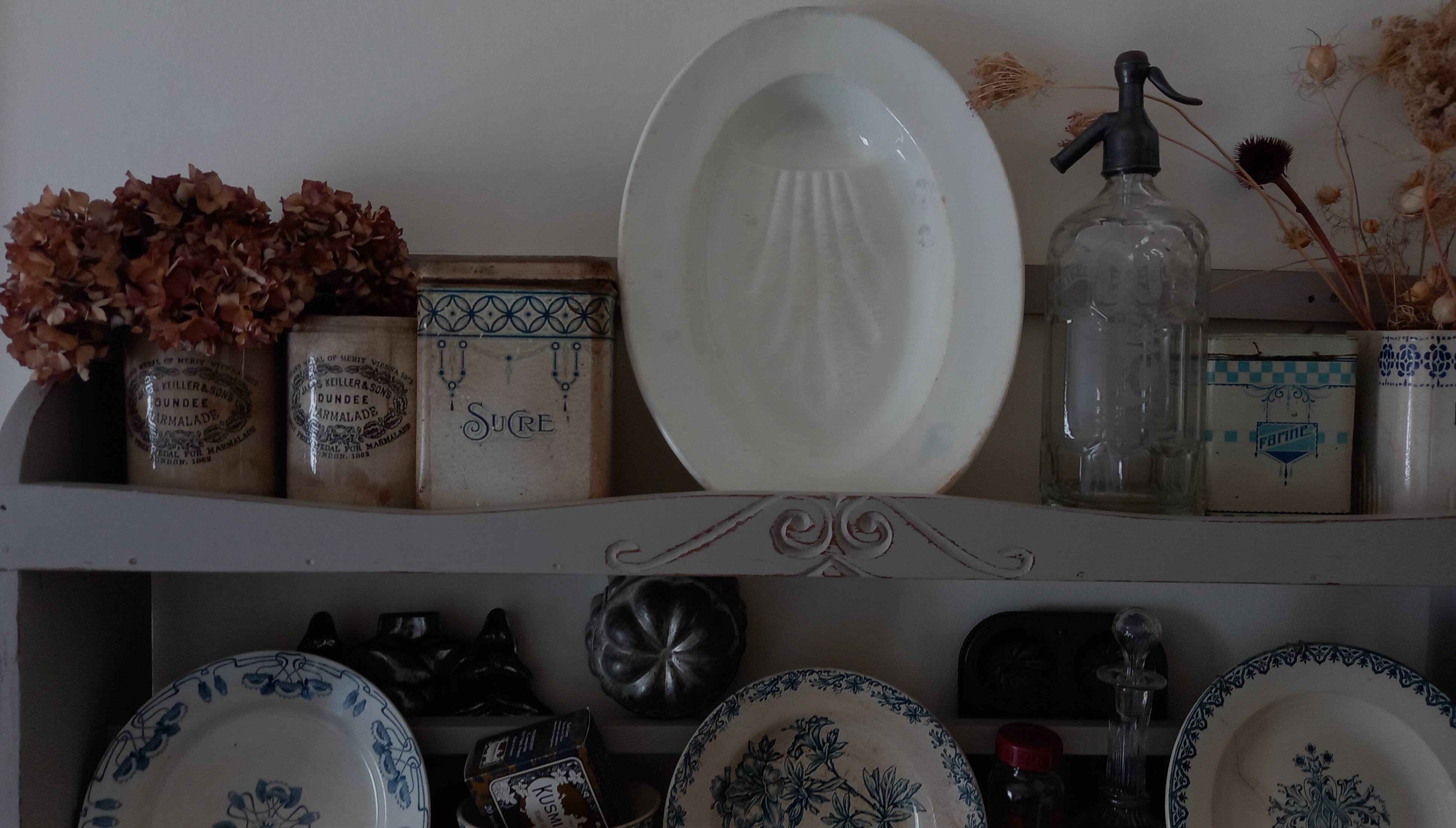 Antique asparagus dish, large 19th century oval earthenware dish D. JOHNSTON & J. VIEILLARD BORDEAUX