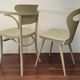 Set of 2 BISTROT wooden seats: BAUMANN chair and LUTERMA armchair.