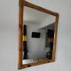 Pair of vintage bamboo and rattan mirrors