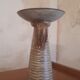 Large stoneware candle holder
