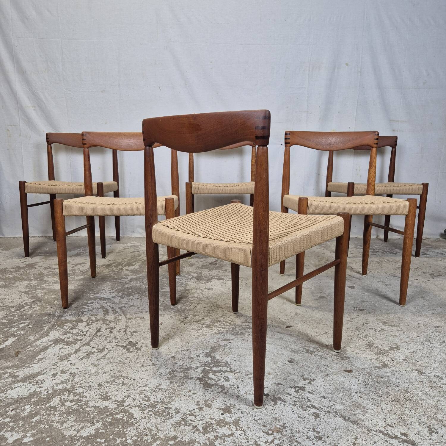 Price for 2 chairs! H.W. Klein, Bramin vintage Danish new papercord