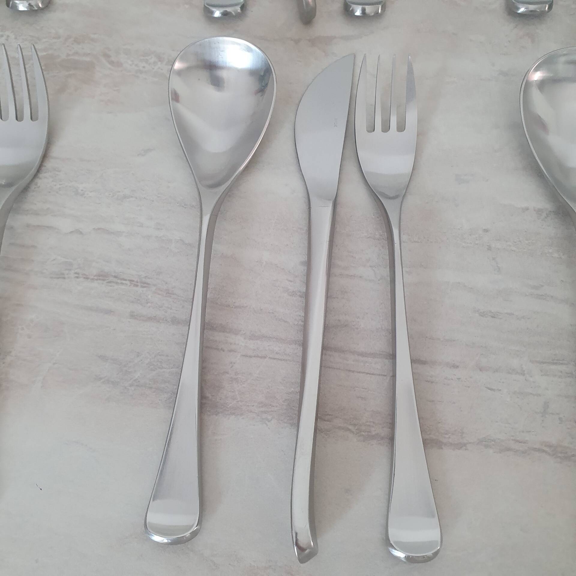 Service for 18 covers Guy Degrenne Cobra collection / Forks and spoons