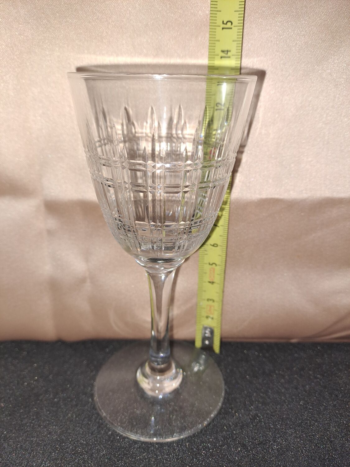 Set of 12 wine glasses, Baccarat, Cavour model, Year 1916