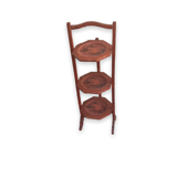 Chinese folding pedestal table in red lacquered wood