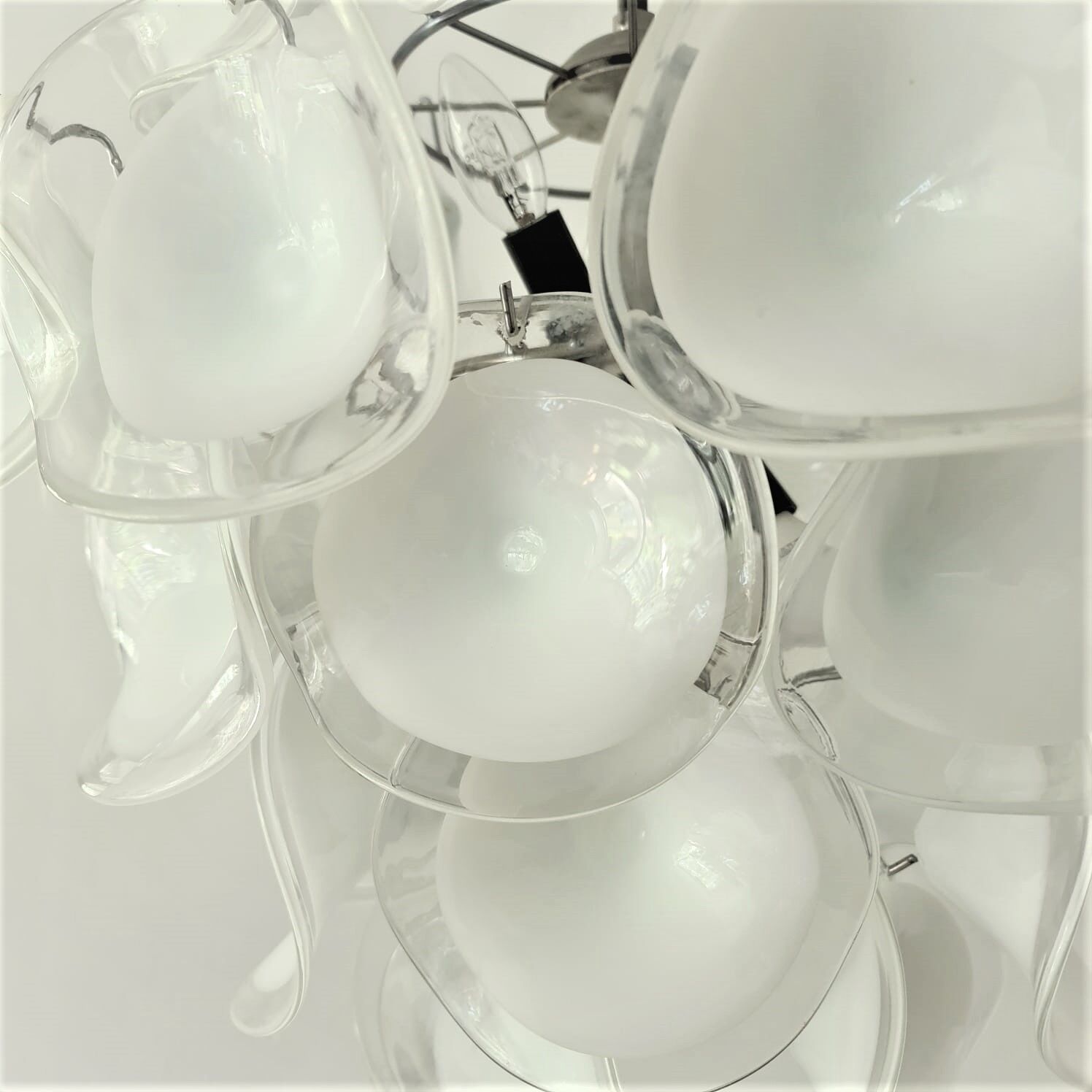 Glass Chandelier by Gino Vistosi for AV Mazzega 1960s