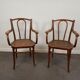 Paire de fauteuils bistrot en bois courbé