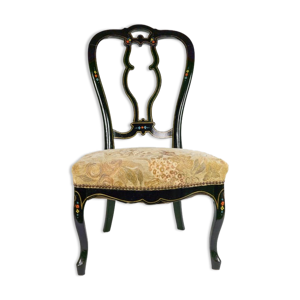 Chaise Napoléon 3 laqué - noir