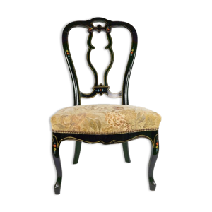 Chaise Napoléon 3 laqué noir