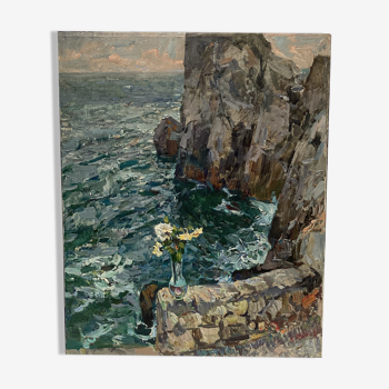 Tableau de peintre michael kokin / 1921-2009 / huile sur toile » dimension : 80x65