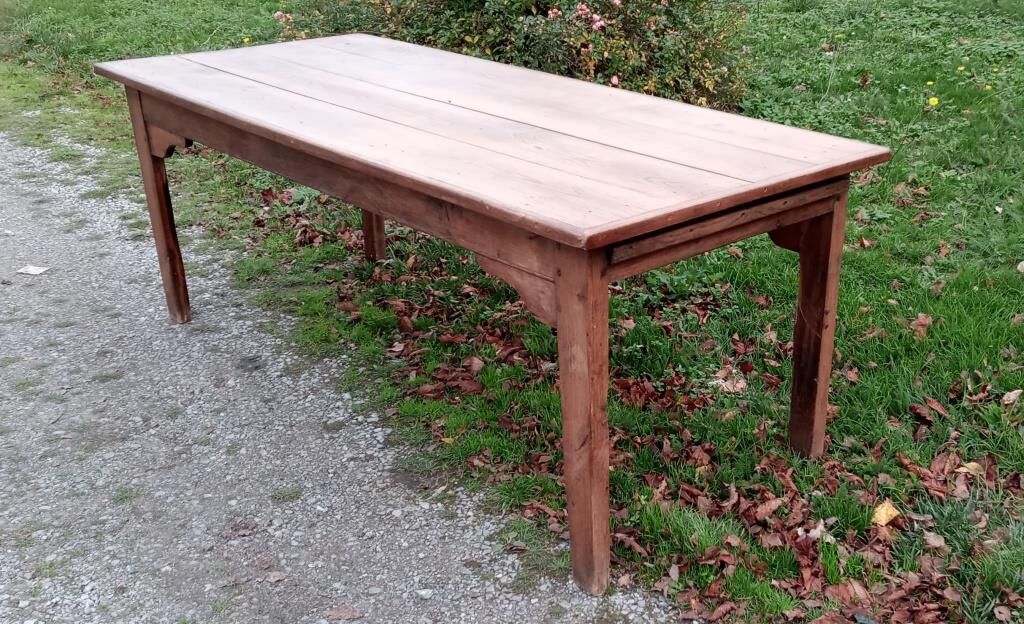 Oak and chestnut farm table