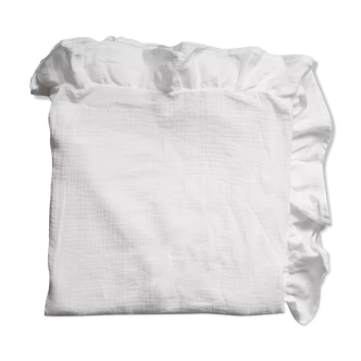 PRODUIT BHV - Nappe volantée en gaze de coton - 200x150cm