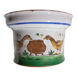 Old Quimper earthenware pot