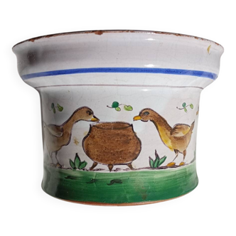 Old Quimper earthenware pot
