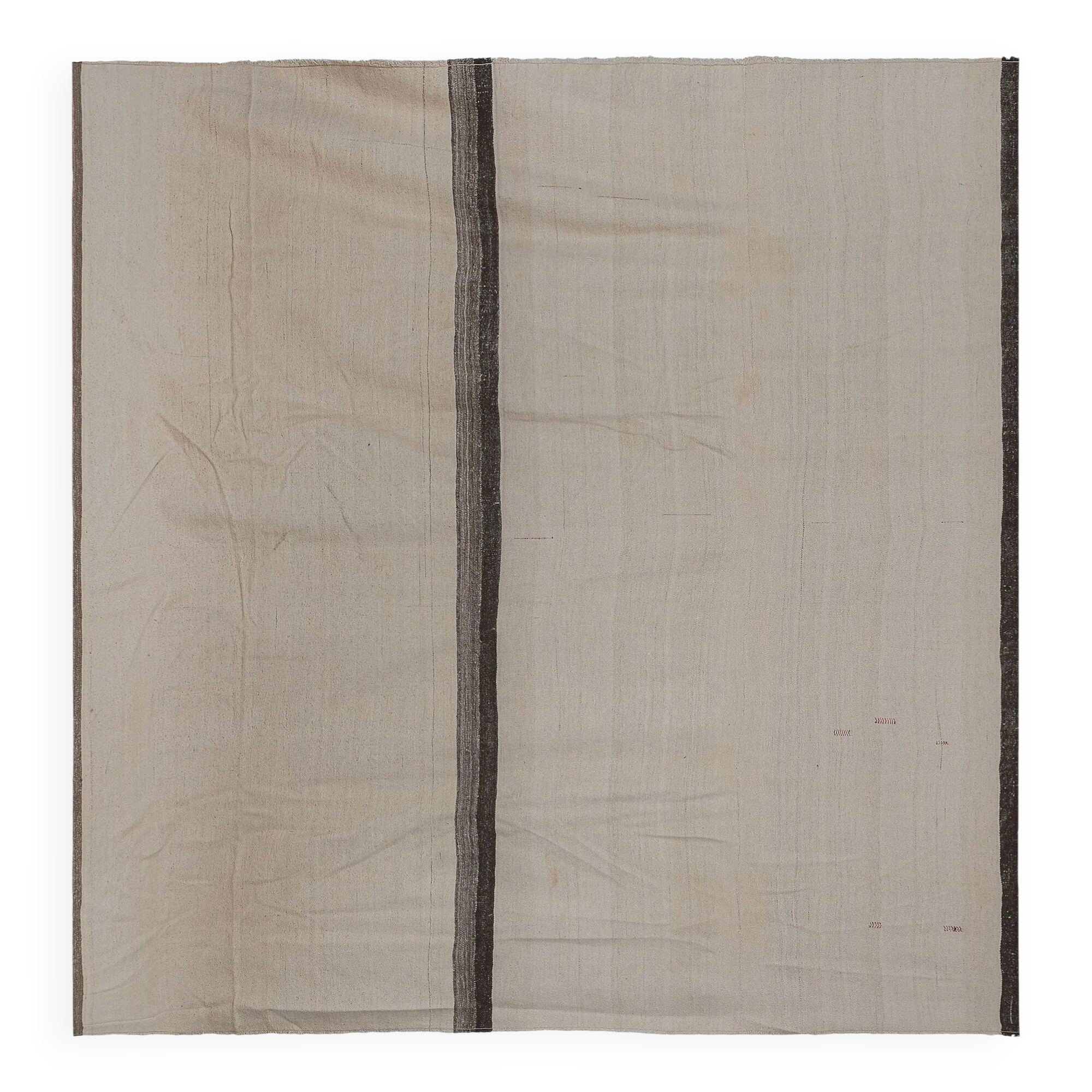 Vintage Turkish kilim, handwoven, 355x349 cm.