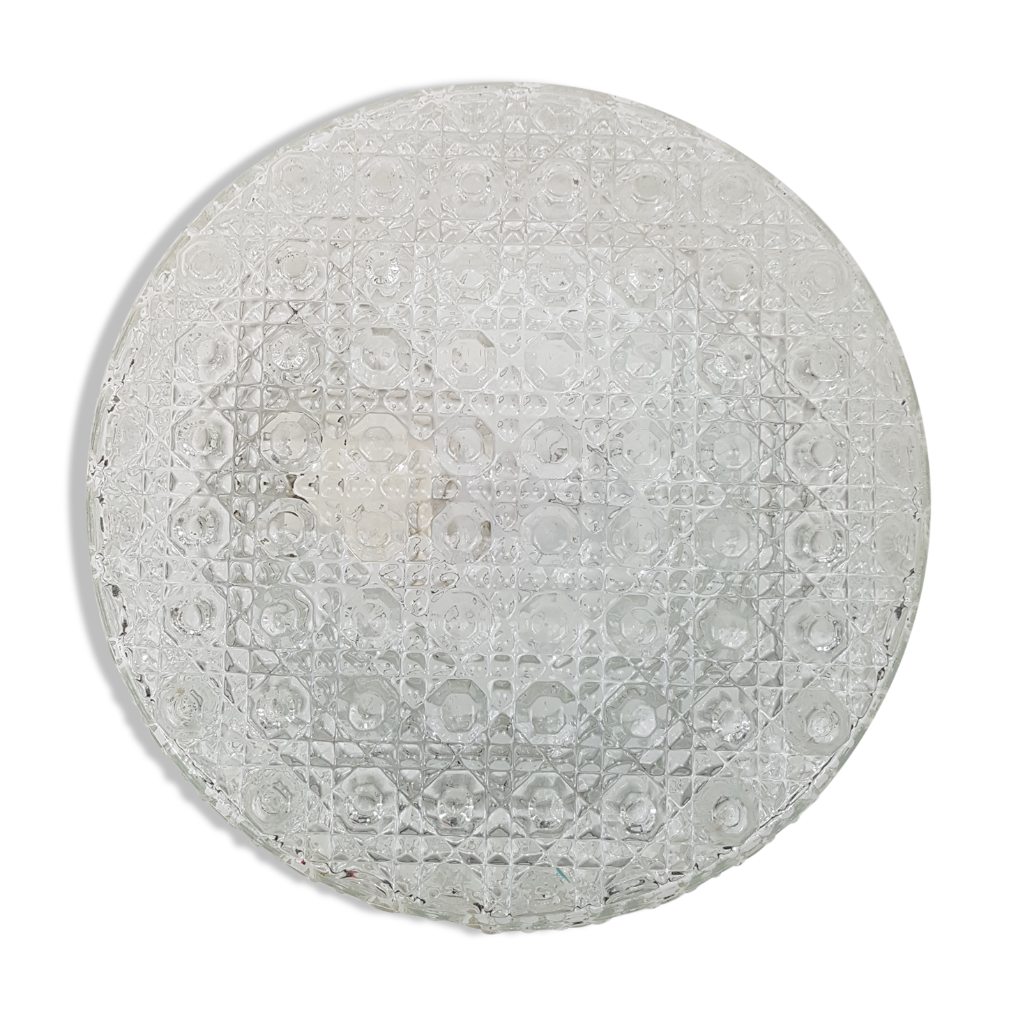 Round ceiling in cast glass vintage