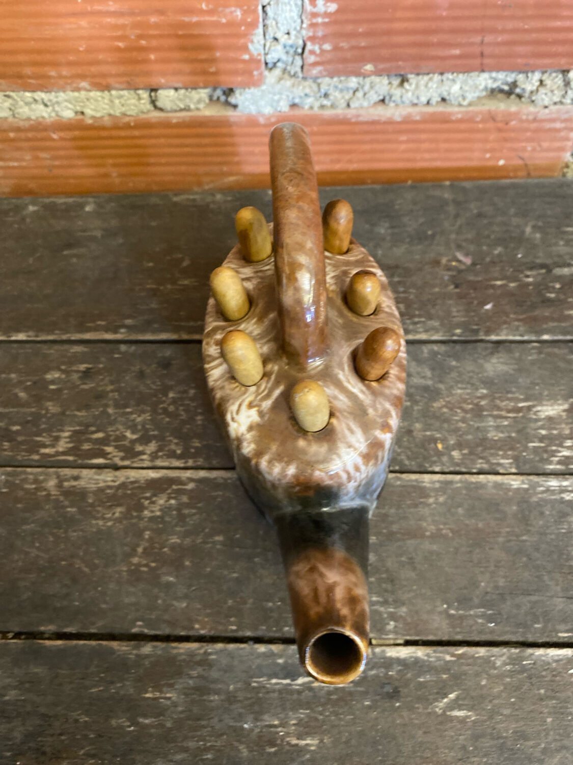 Vintage ceramic flower vase alphonse mouton watering can