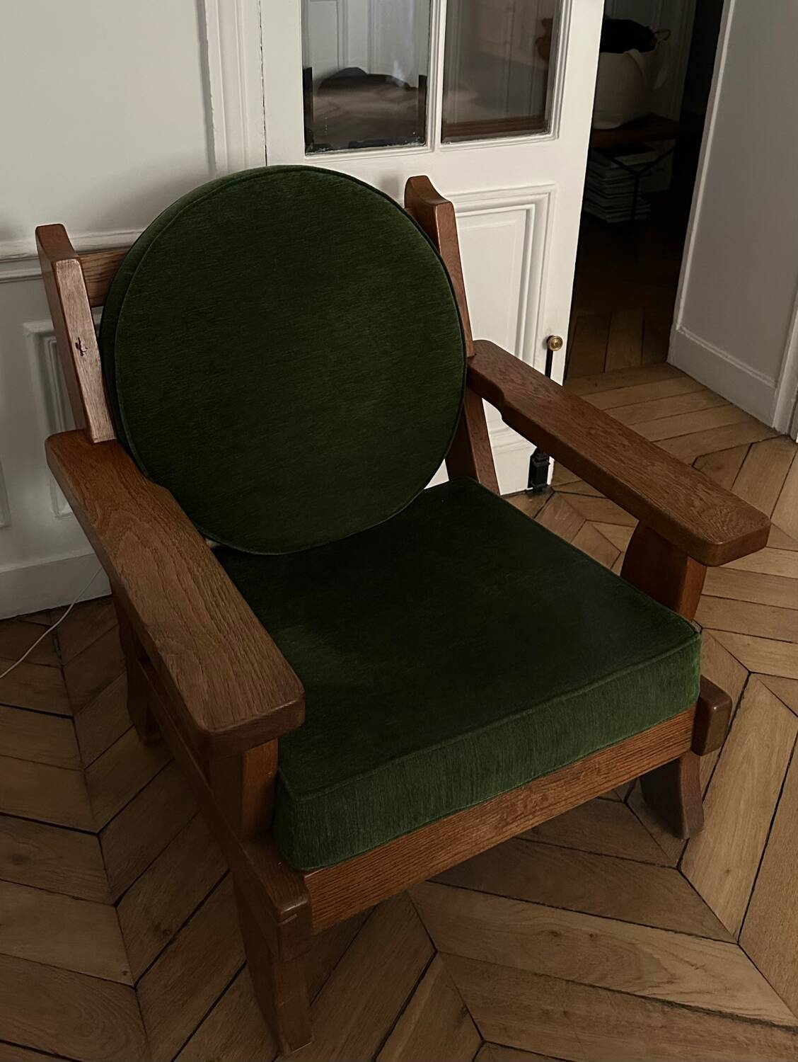 Fauteuils bois et velours