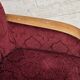 1960s, Danish armchair, cherry-red furniture velour.