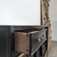 17th-century blackened wooden Flemish cabinet