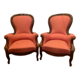 Paire de fauteuils Louis Philippe en acajou XIX siècle