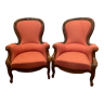 Paire de fauteuils Louis Philippe en acajou XIX siècle