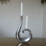 Design candle holder in cast aluminum 80s