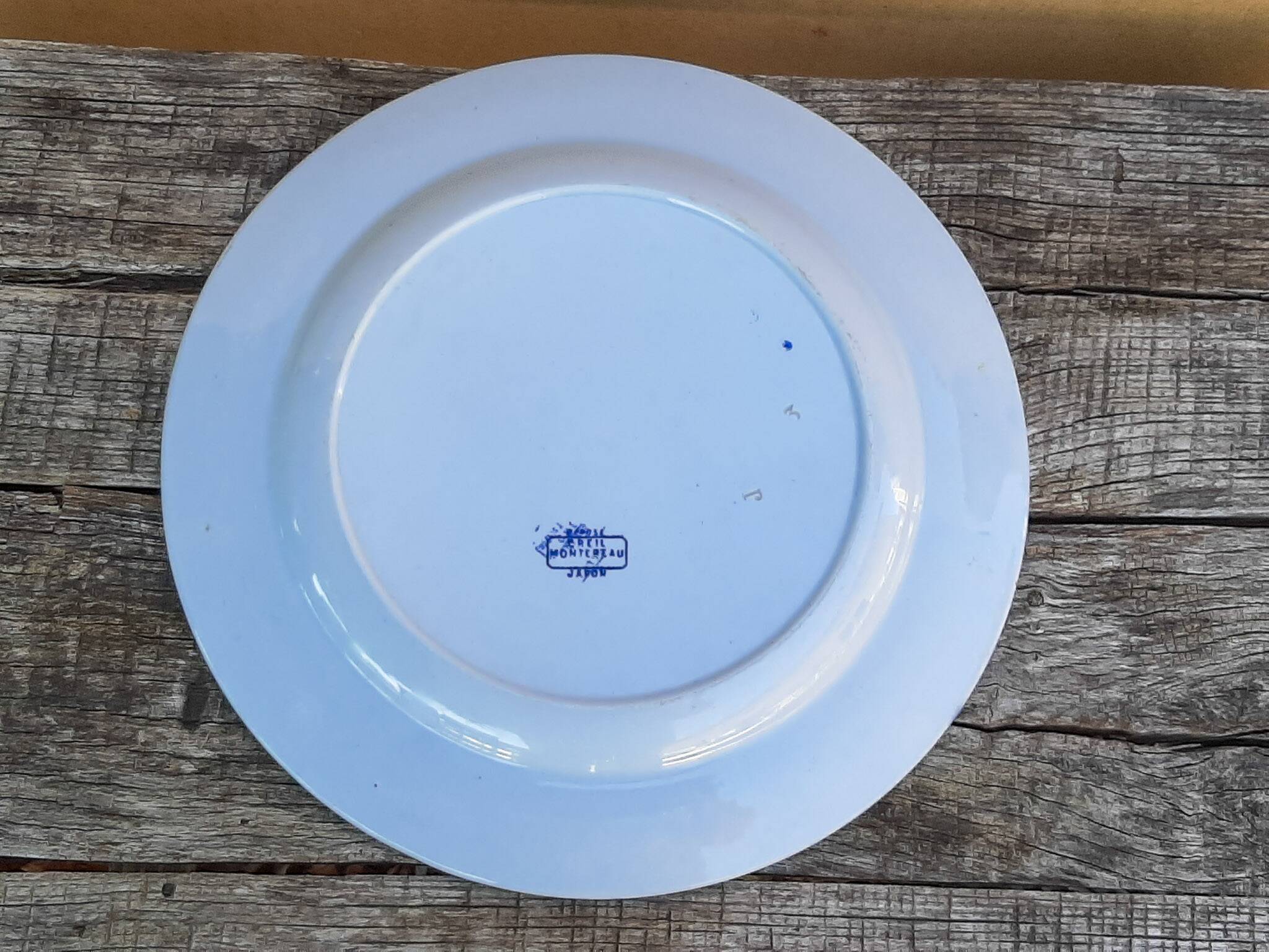 Plat en faïence de Creil et Montereau modèle Japon