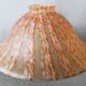 Antique Art Nouveau Glass Lampshade, Glass Globe, with Brass Holder