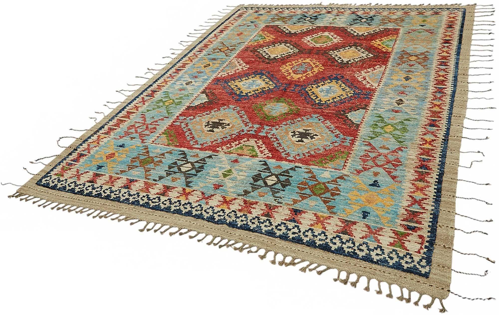 Handwoven Turkish Rustic 228 cm x 300 cm Multicolor Wool Carpet