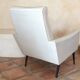 Armchair of the years vintage 50/60.en white leatherette